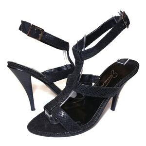💠JESSICA SIMPSON Snakeskin Ankle Strap Sandals Heels